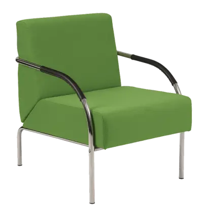 SPA 1 chrom,  látka BONDAI BN13 (7048) - látka trávově zelená